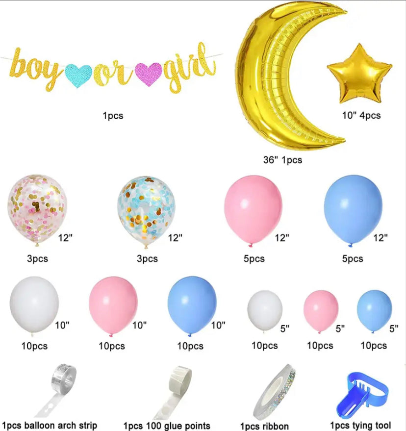 Kit de décoration pour Gender Reveal
