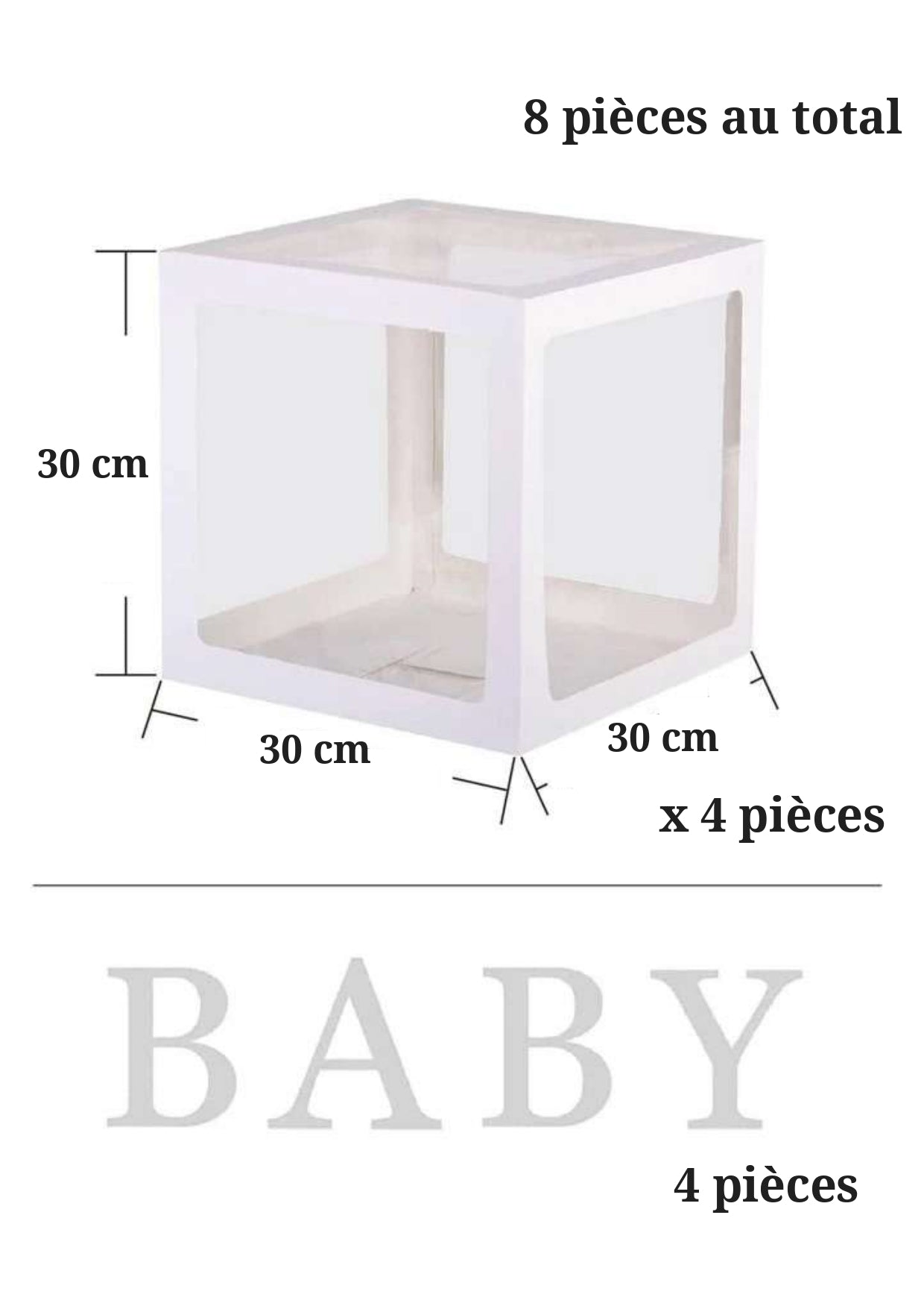 Boîtes transparentes de décoration