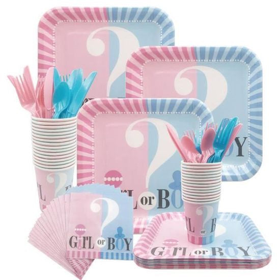 Décoration et vaisselle pour Gender Reveal