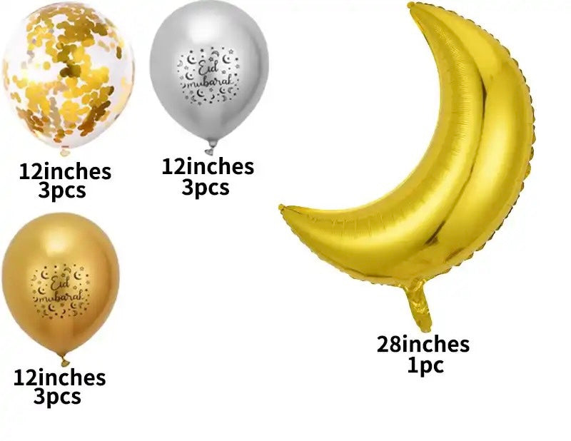 Ensemble de ballons décoratifs pour l'Aïd