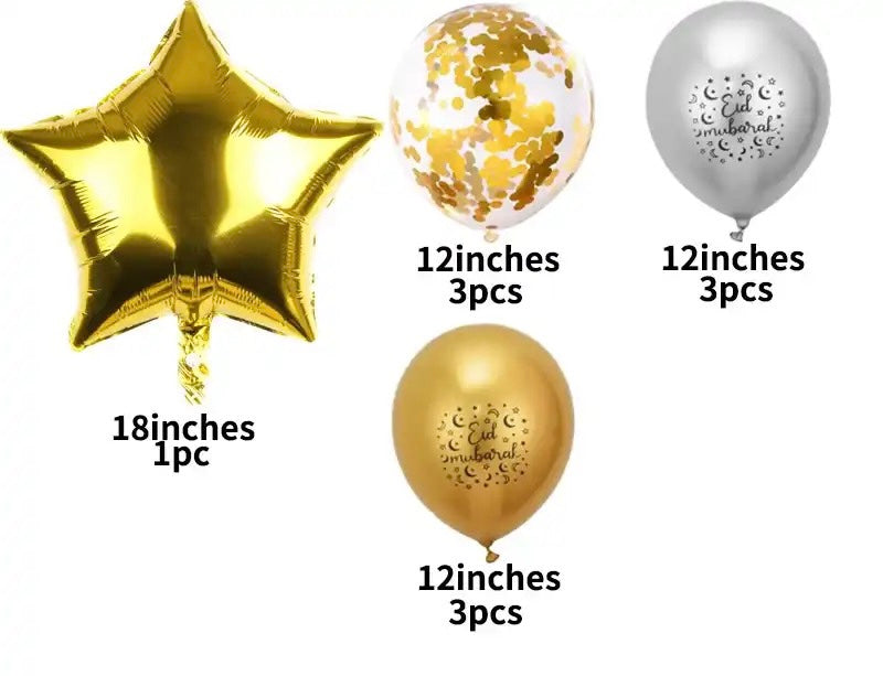 Ensemble de ballons décoratifs pour l'Aïd