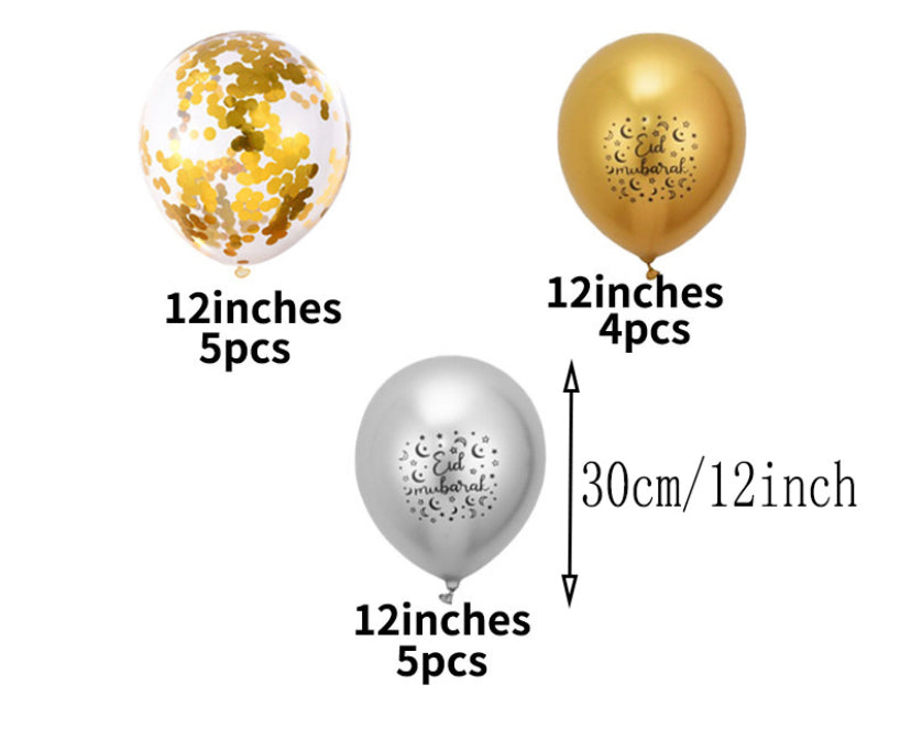 Ensemble de ballons décoratifs pour l'Aïd