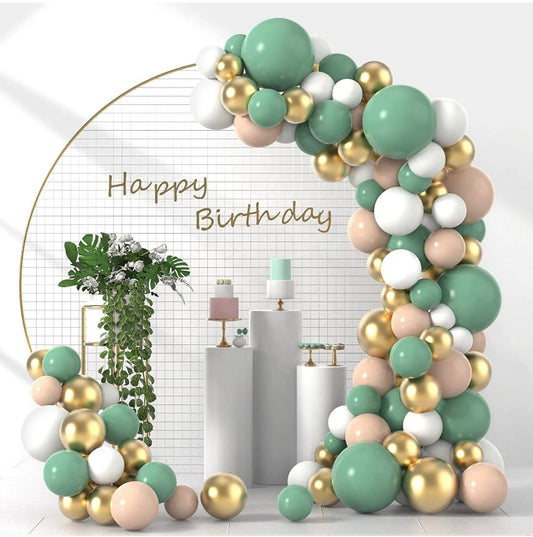 Kit de décoration pour anniversaire vert sauge