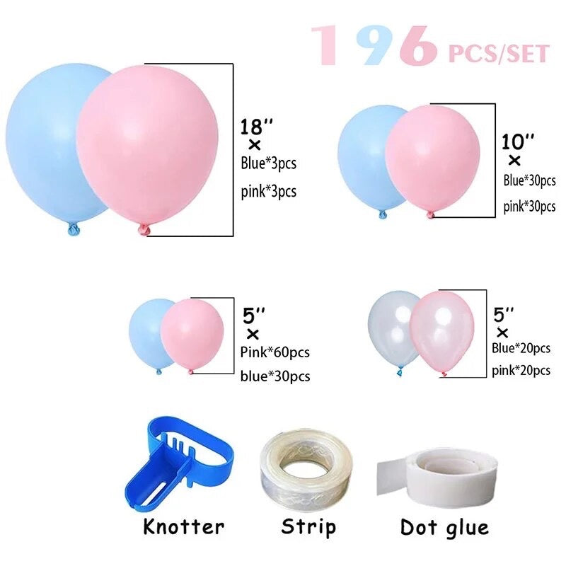 Kit de ballon bleu et rose